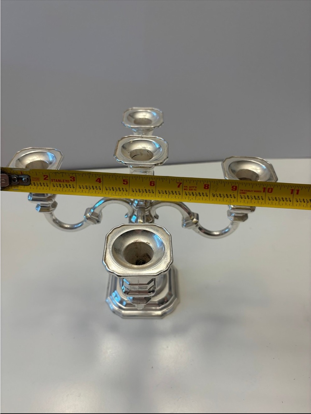 Vintage Five-Arm Silver Candelabra - Picture 11 of 11